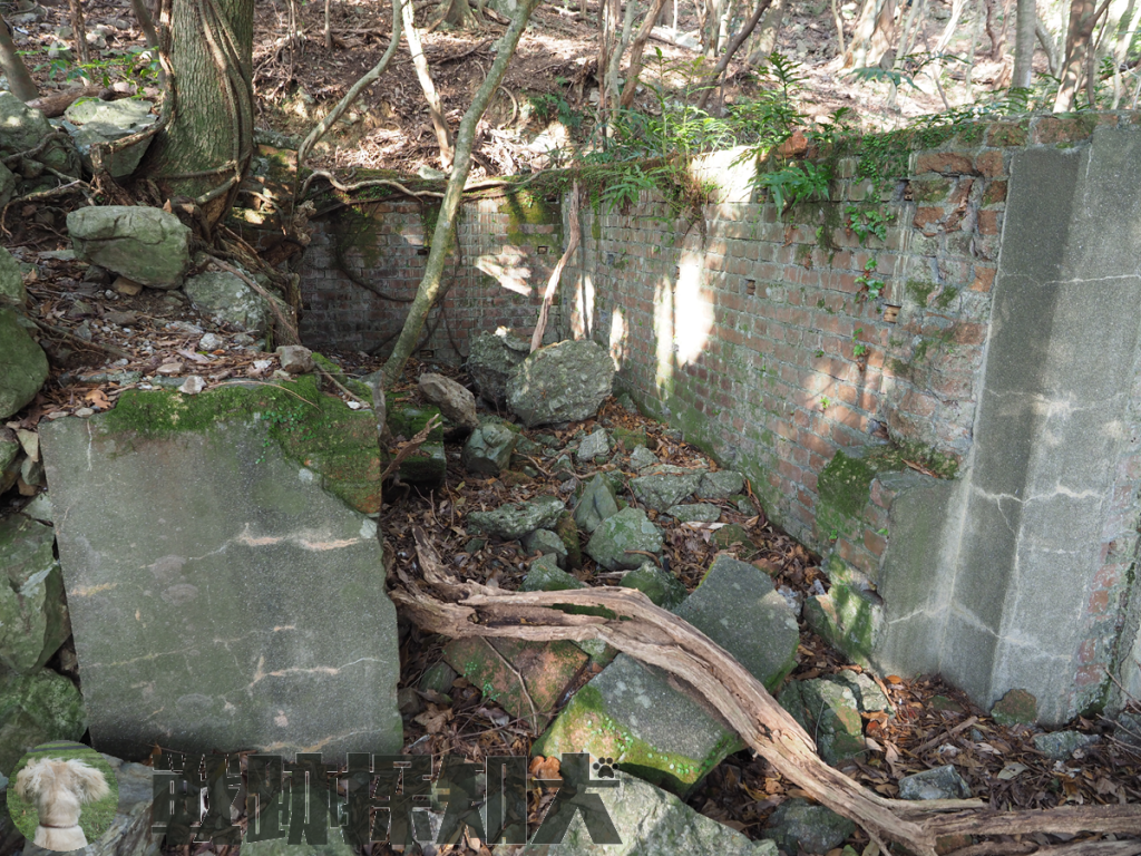 芹崎防備衛所衛所倉庫
東側より撮影　倉庫の南側の外壁は周辺の地面の土砂と接しており、半地下構造となっている