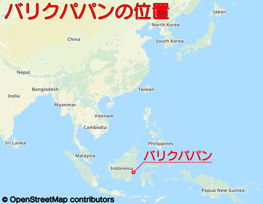 地図：バリクパパンの位置